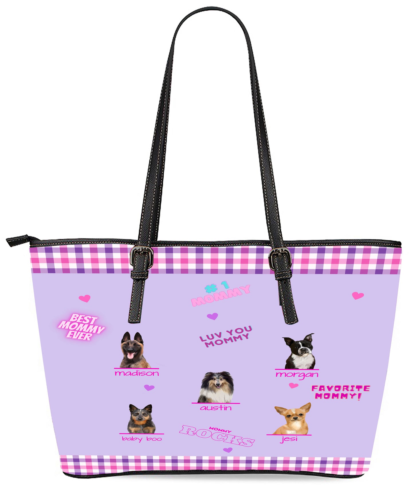 Personalized Favorite Mommy Dog Cat Pets Euramerican Tote Bag 1-5 Pets