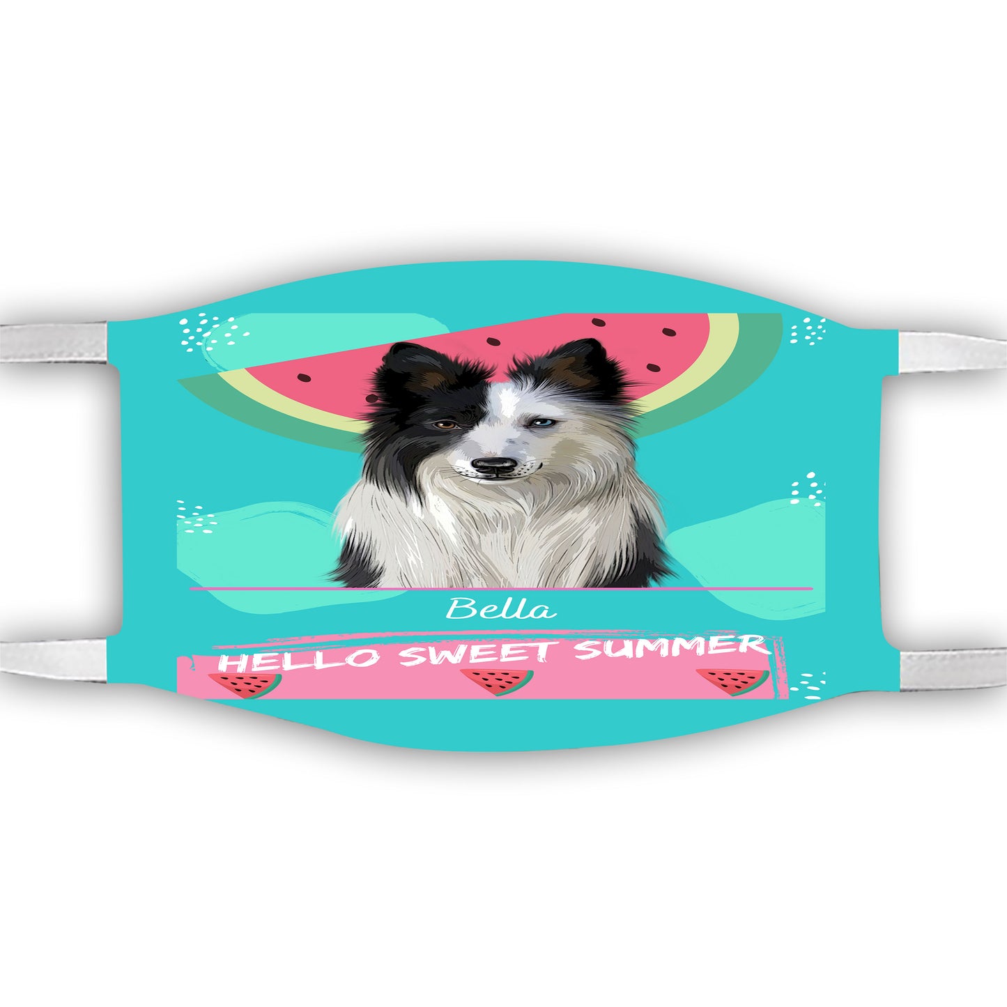 Personalized Hello Sweet Summer Watermelon Dog Cat Pets Face Mask 1-10 Pets