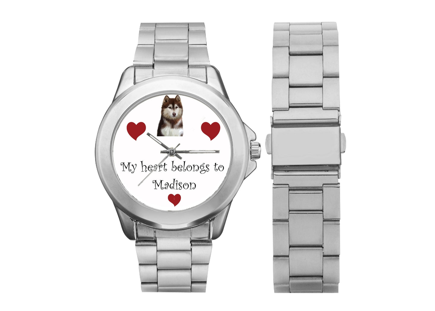 Personalized PET Dog Cat Photos on Women's Glit Watch